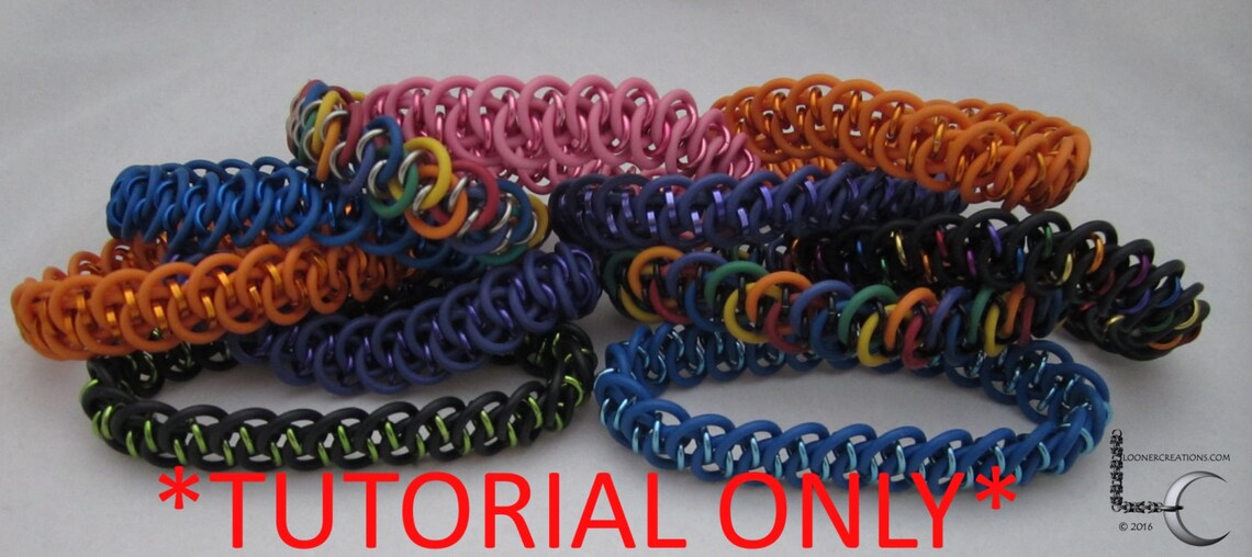 chainmaille tutorial dragon strips a looner creations etsy
