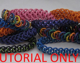 Chainmaille Tutorial - Dragon Strips© - A Looner Creations Chainmaille Tutorial for a stretchy bracelet - Jewelry making instructions