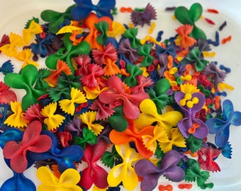 Butterfly Pasta Sensory Bin Filler - Montessori Fine Motor Toy