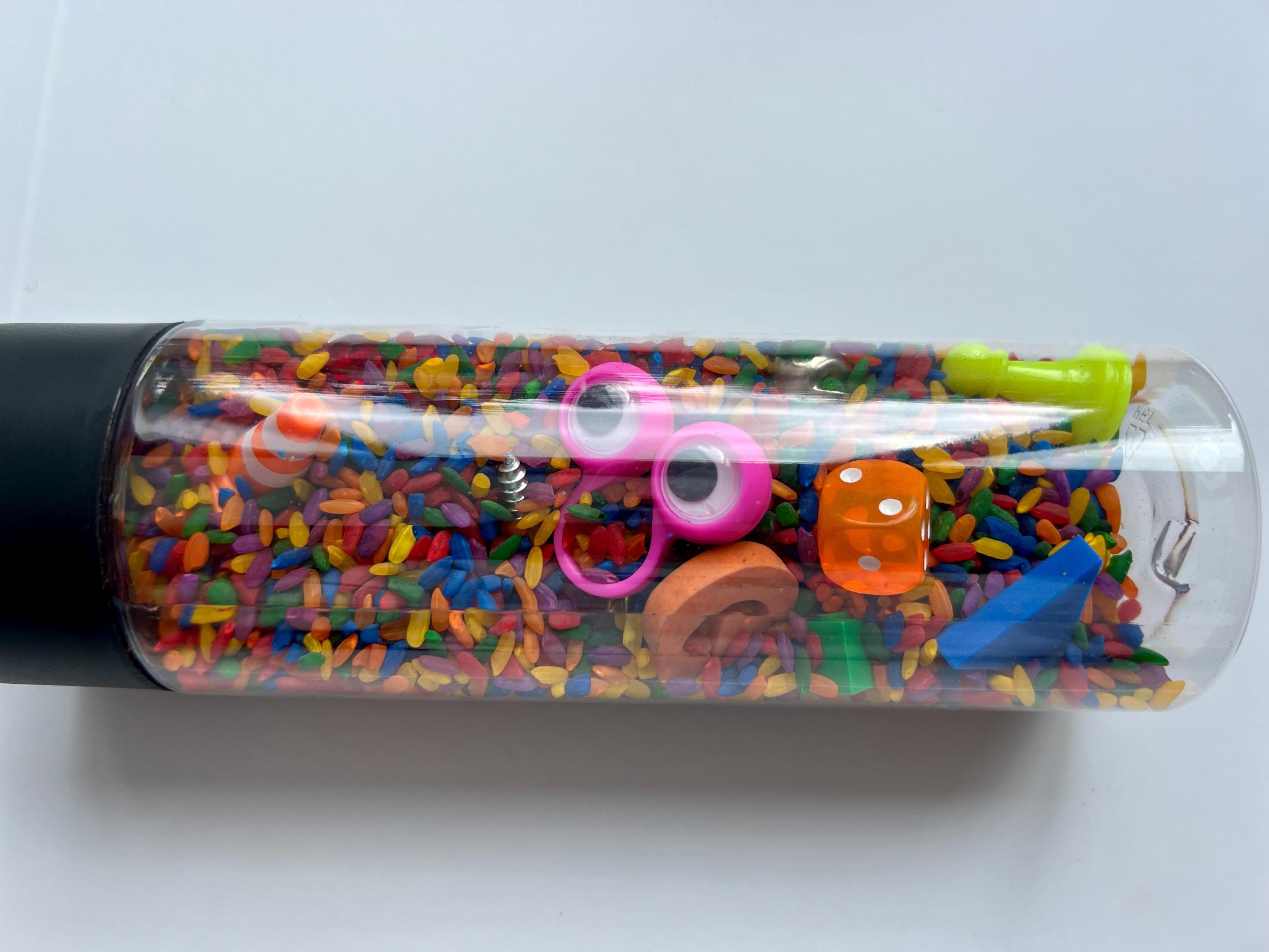 Rainbow Rice I Spy Sensory Tube – Toddler Travel Toy With Hidden ...