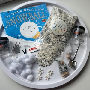 Winter Wonderland Sensory Kit for Kids | Snow Play Bin | Hands-On Montessori Learning Toy