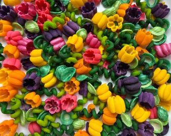 Spring Tulip Sensory Bin Filler | Floral Colored Rice Sensory Mix | Spring Sensory Play | 3 Cups Sensory Bin Filler | Easter Basket Gift