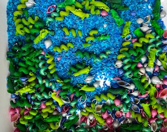 Sparkly Ocean Sensory Bin Filler | Under the Sea Colored Rice Mix | Mermaid & Sea Life Sensory Play | 3 Cups Sensory Bin Filler