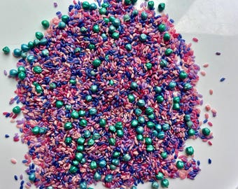 Pink & Purple Mermaid Unicorn Princess Sensory Bin Filler | Dyed Pasta Sensory Mix | Ocean Play Tray Filler | Open-Ended Sensory Play