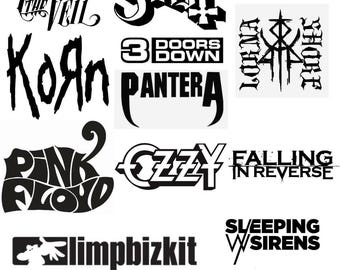 Pick and Choose Band Decal 3 for Window, Guitar, Guitar case, Hard Hat, tool box, laptop etc