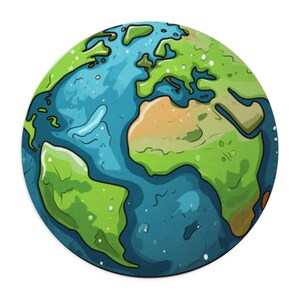 Artistic Earth Mauspad - Umweltfreundliches Schreibtischzubehör, Geschenk für Reisende, Bürodekor, einzigartiges Arbeitsplatzzubehör, Gaming Geschenk