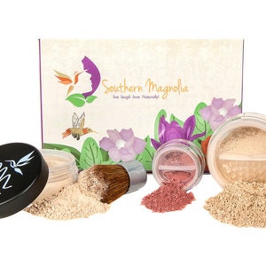 Mineral Makeup Kit - Essential &quot;No Makeup Look&quot; 4 Piece Minimalist Beauty Kit