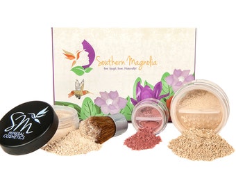 Mineral Makeup Kit - Essential "No Makeup Look" 4 Piece Minimalist Beauty Kit