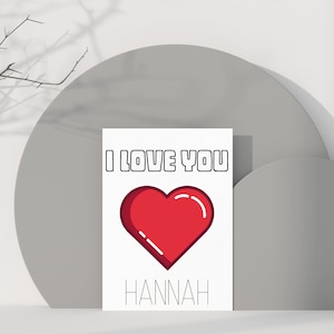 Love Heart, Valentine&#39;s Day, Digital File - Printable Art, Romantic Decor, Instant Download
