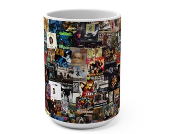 Classic 90s Hip Hop Album Covers Ceramic Coffee Cups, 15oz