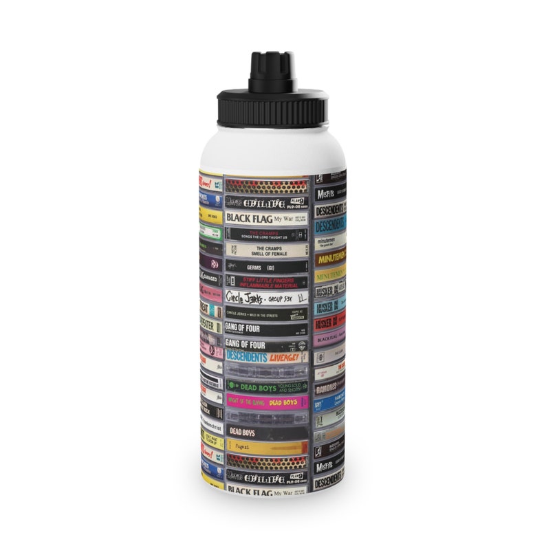 Classic Punk Rock Cassette tapes Print Tumbler, 12oz, 18oz and 32oz NEW image 1