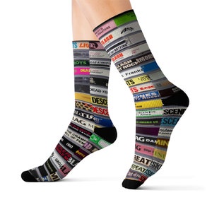 Classic Punk Rock Cassette tape Sublimation Socks