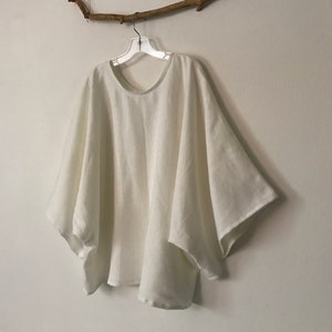 Oversize Heavy Linen Wide Kimono Sleeve Top Made to Fit Listing - Etsy