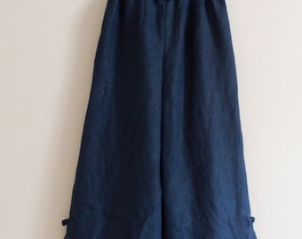 custom heavy linen Asian peasant pants