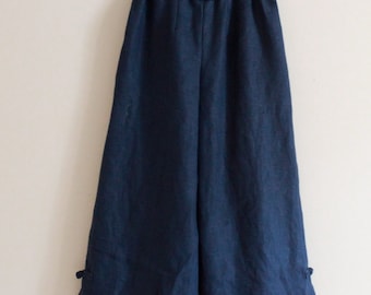 custom heavy linen Asian peasant pants