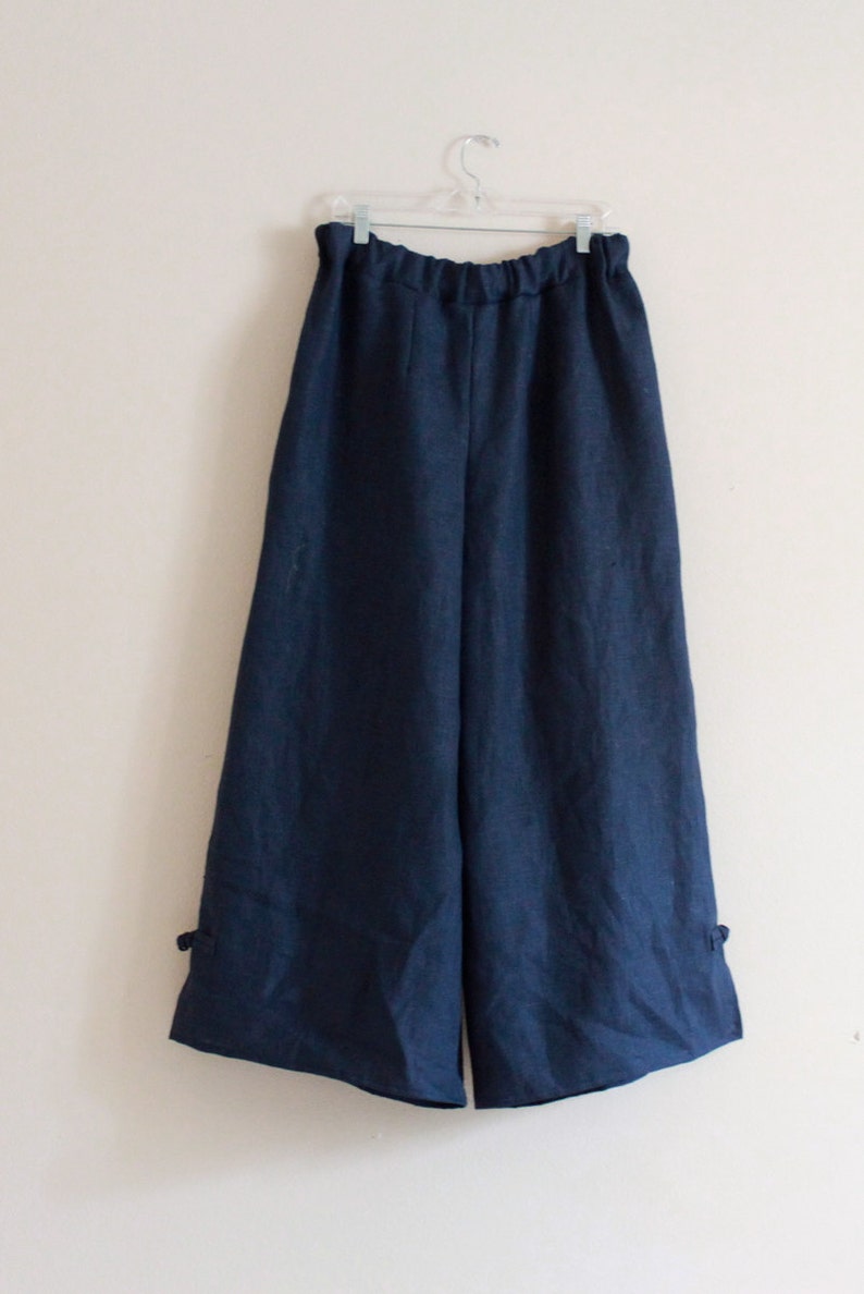custom heavy linen Asian peasant pants image 1
