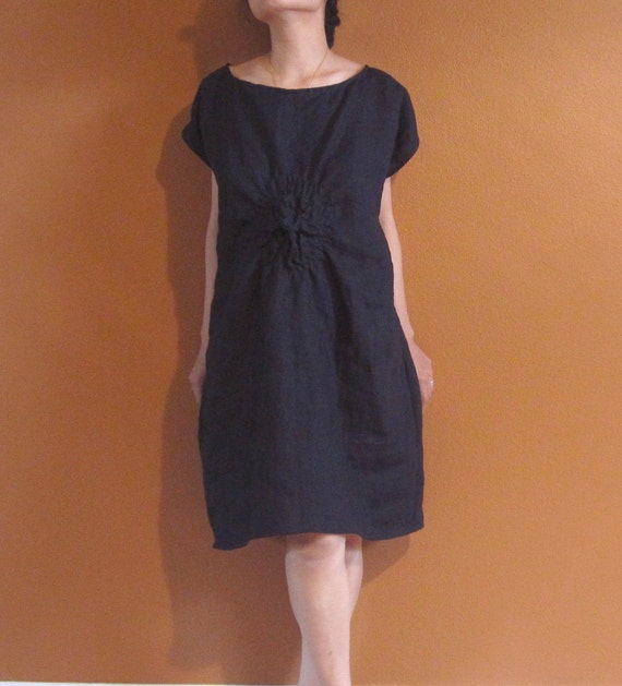 knee length dresses for ladies Lucille Smocked Floral Dress in Olive