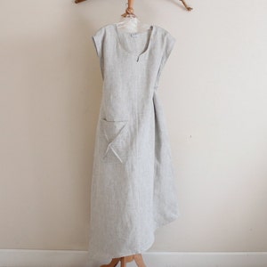 plus size calla lily asymmetrical linen dress