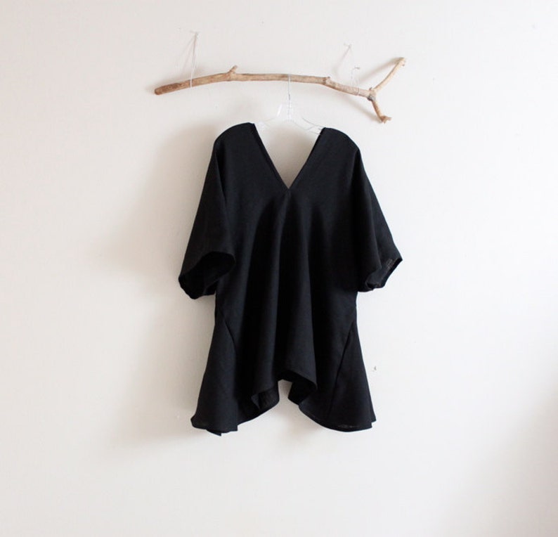 plus size roomy linen blouse