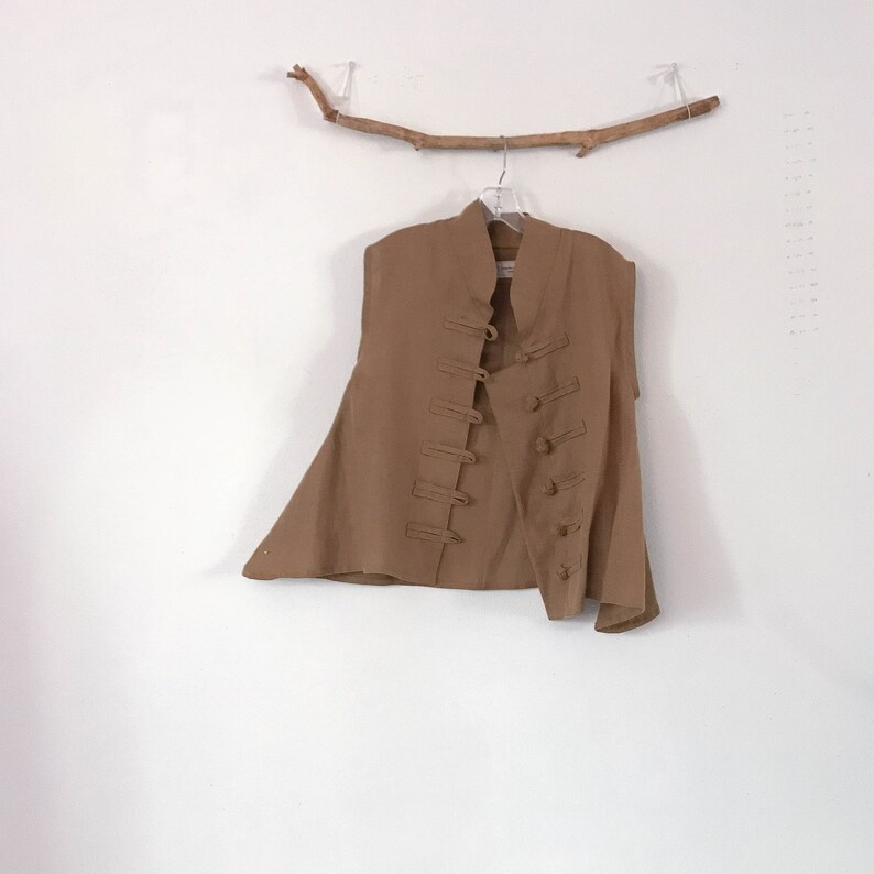 Ready to Wear Short Length Ginger Linen Vest Size M | Etsy