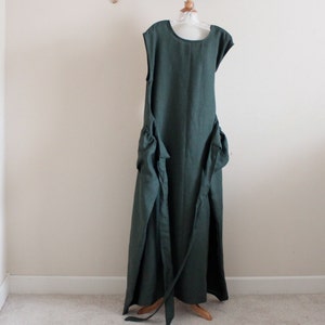custom sleeveless linen flutter dress image 2