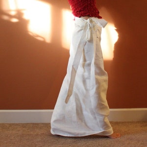 simple linen wrap skirt made to order