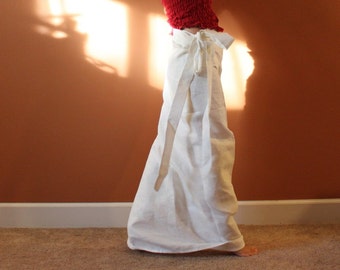 simple linen wrap skirt made to order