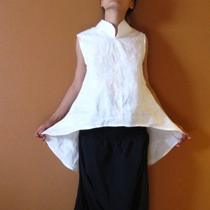 custom eco linen simplicity wavy top