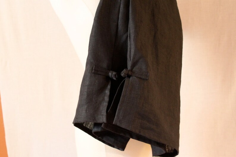 custom heavy linen Asian peasant pants image 3