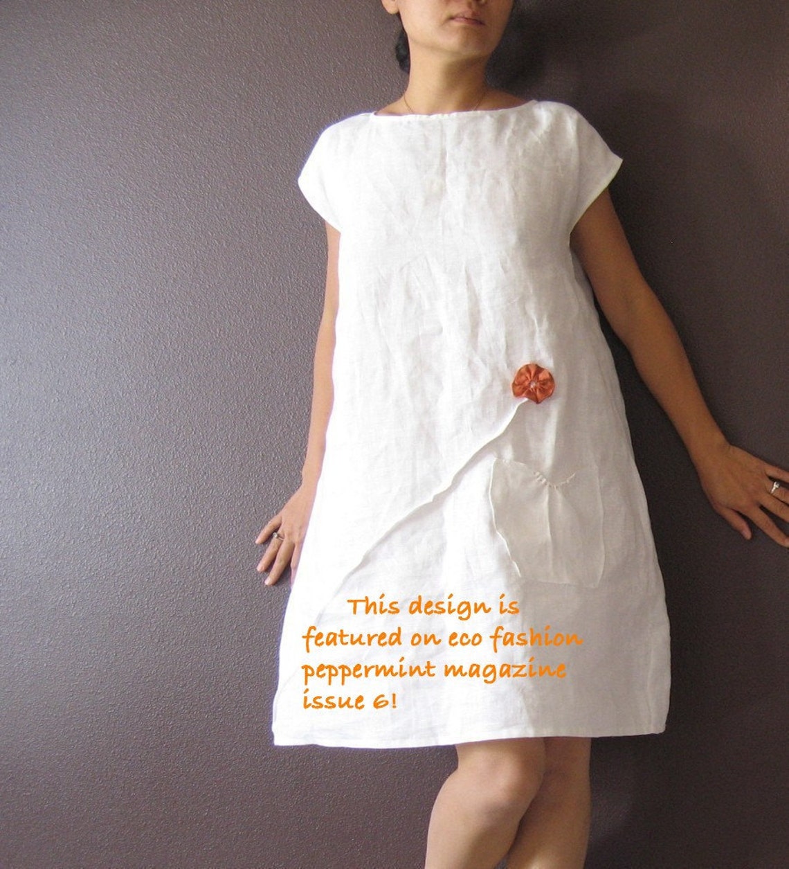 Cardydony Plant Pattern Design Casual Linen Dress main image 0