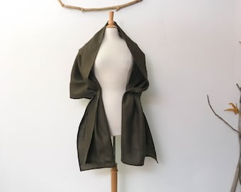 ready to wear brown linen wrap shawl ready to ship listing