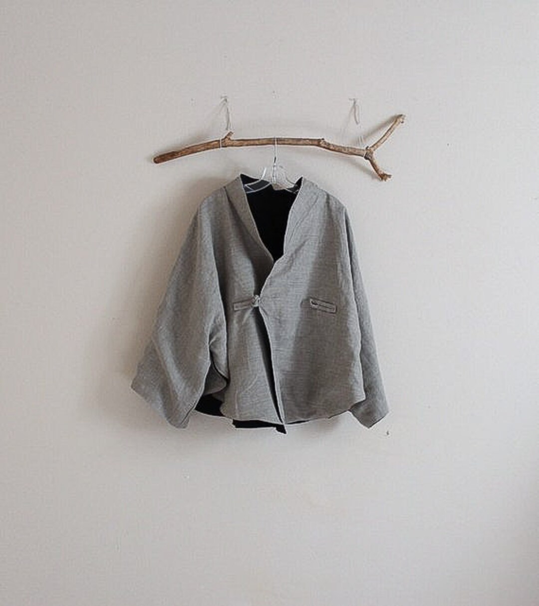 Custom Oversized Reversible Linen Cape Coat Jacket Etsy