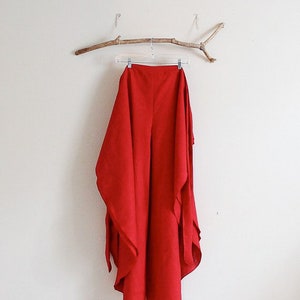 made to order plus size linen butterfly flare wrap around pants