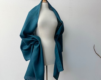 ready to wear lake green linen wrap shawl ready to ship listing