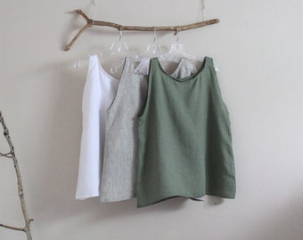 light weight linen camisole top made to order