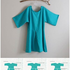 custom linen soft pleat A line dress