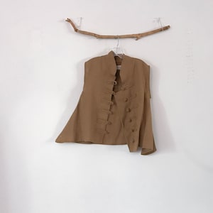 ready wear jacket or vest with frog toggles / link to  custom frog toggle linen vest, jacket, coat, outfit