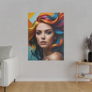 Stunning Digital Female Art Canvas Wall Decor - Matte Canvas, Stretched, 0.75&quot;