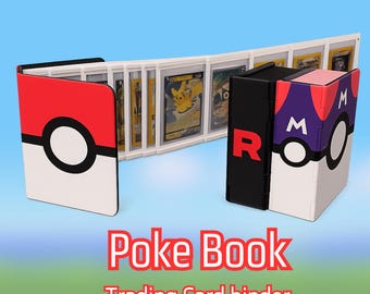 Pokebook Trading Card Binder for TCG | Accordion Card Holder Book for Pokémon Collectors | Top Loader Display & Storage in 6 or 12 Pages
