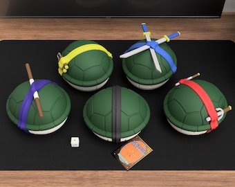 TMNT Turtle Shell Deck Box: MTG Card Storage (Leonardo, Raphael, Donatello, Michelangelo)