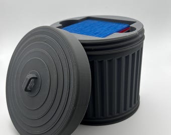 Trashcan MTG Deck Box: Commander EDH Card Storage with Screw on lid