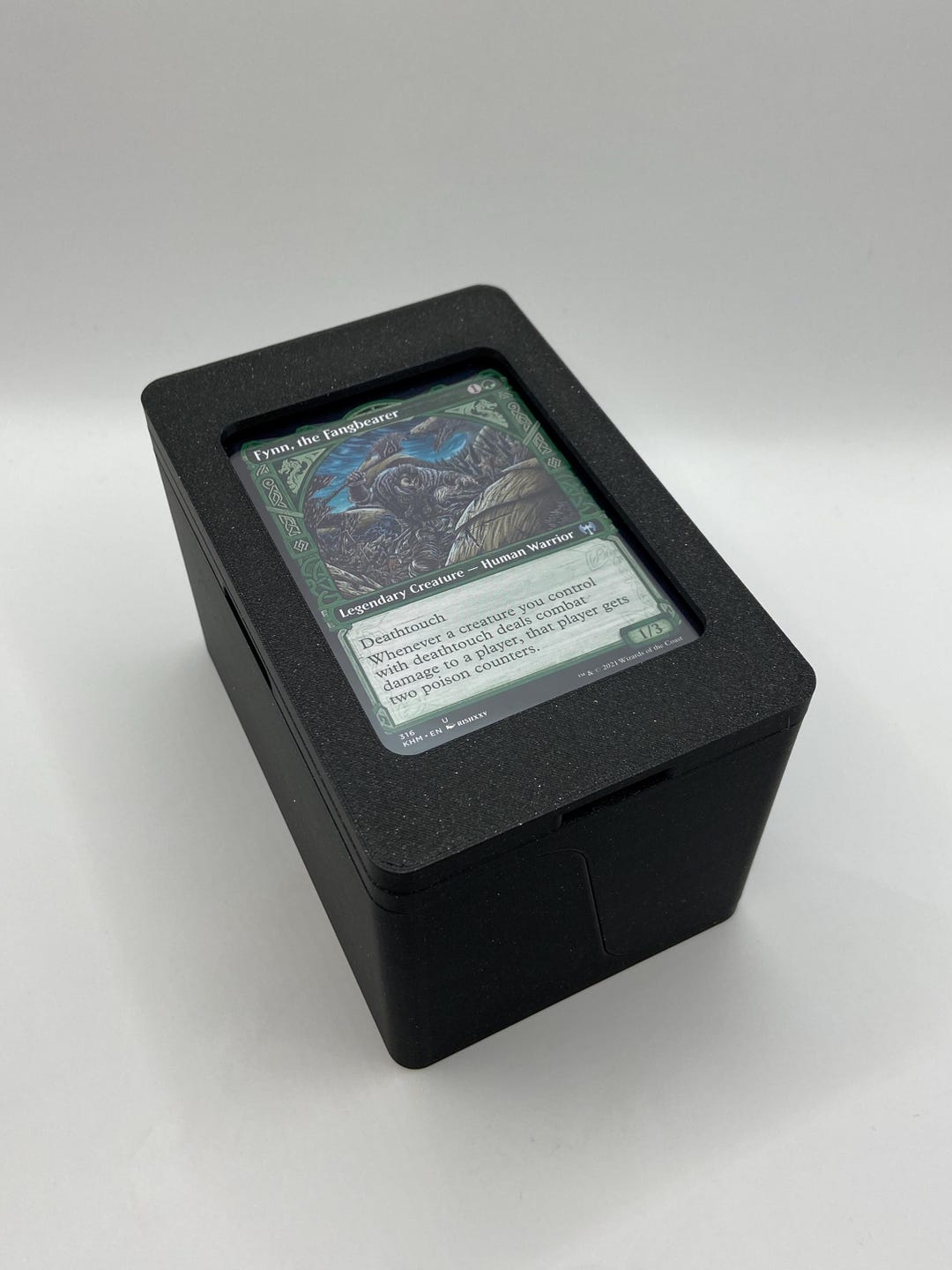 3D Printed MTG Commander Deck Box: Display Window, Holds 100+ Sleeved ...