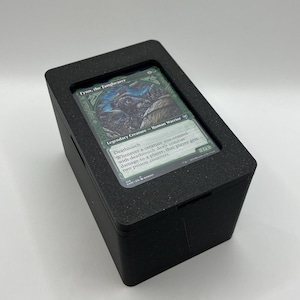 3D Printed MTG Commander Deck Box: Display Window, Holds 100+ Sleeved Cards