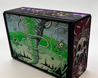 Goblin Storm MTG Commander Deck Box | Fits 100+ Double Sleeved Cards | EDH Goblin Tribal Storage Case