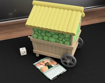Cabbage Cart MTG Deck Box – Avatar Inspired Commander Case with Dice Storage