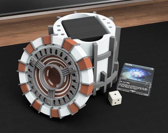Arc Reactor MTG Commander Deck Box | Holds 100+ Double Sleeved Cards | Futuristic Energy Core Deck Case | Magic The Gathering EDH Storage