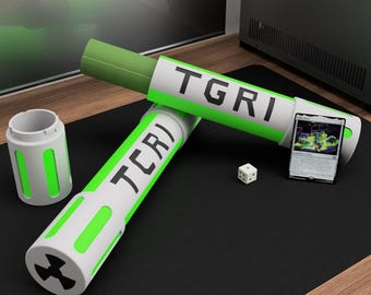 TMNT Inspired Playmat Holder – Turtle-Themed MTG Playmat Tube – Tabletop Gaming Storage – Magic The Gathering Accessory