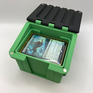 Dumpster MTG Deck Box: Commander EDH Card Storage with Magnetic Lid