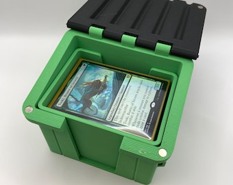 Dumpster MTG Deck Box: Commander EDH Card Storage with Magnetic Lid