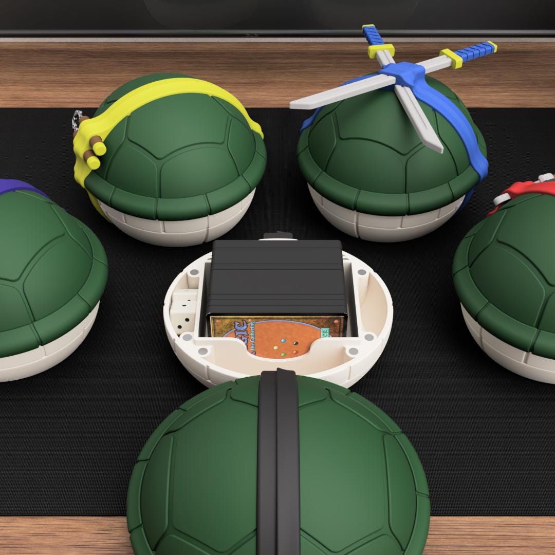 TMNT Turtle Shell Deck Box: MTG Card Storage (leonardo, Raphael